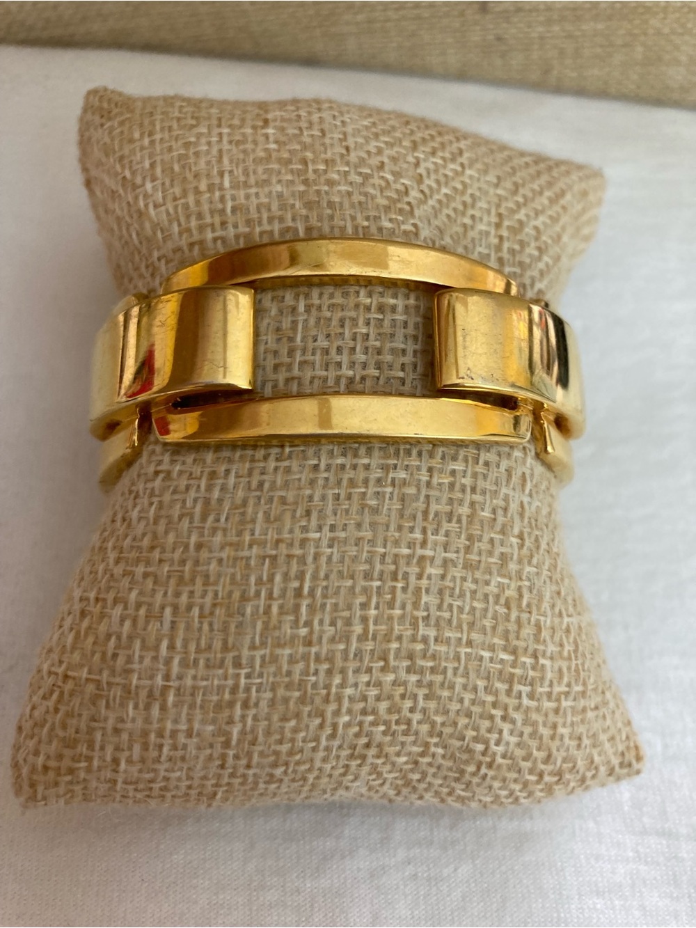 Ann Taylor vintage gold Tone Geometric Cuff Bracelet